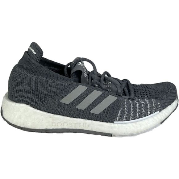 Adidas Women Pulse Boost Sneakers Knit Textile Grey White Running Shoes US 5 - Picture 5 of 8
